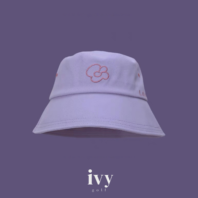 One point flower bucket hat