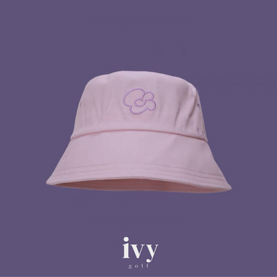 One point flower bucket hat