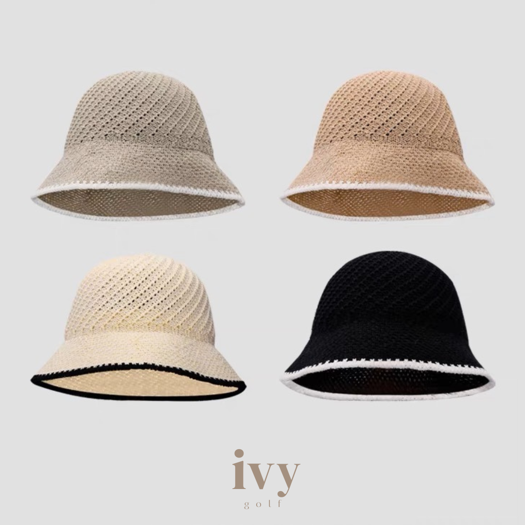 Two -tone straw hat