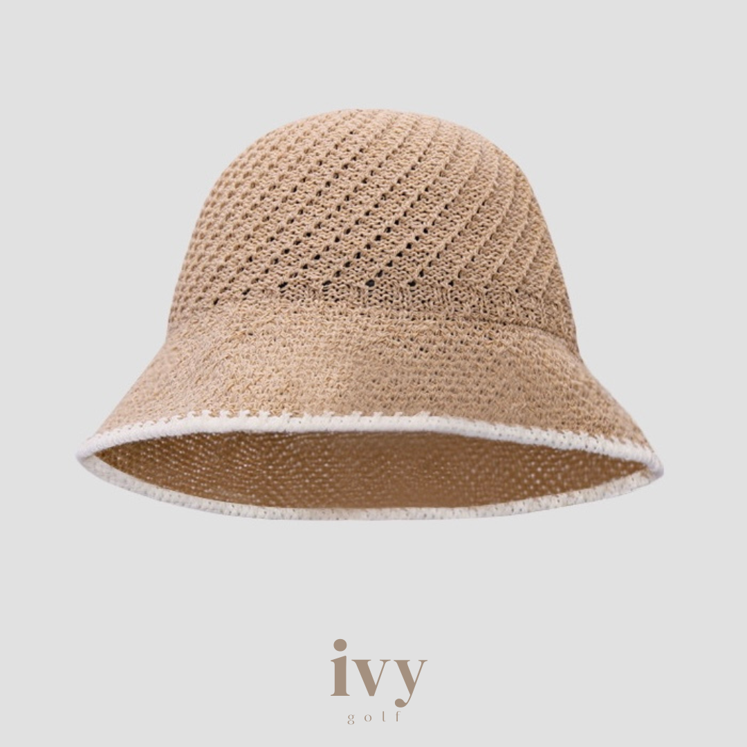 Two -tone straw hat