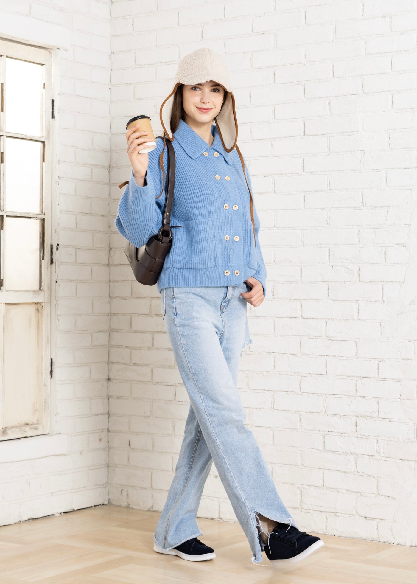 [Immediate delivery] Double button jas park cardigan