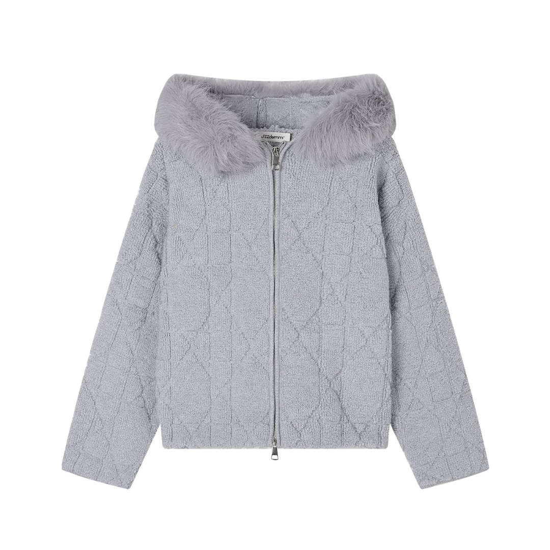 ファーフーディアリスボアブルゾン