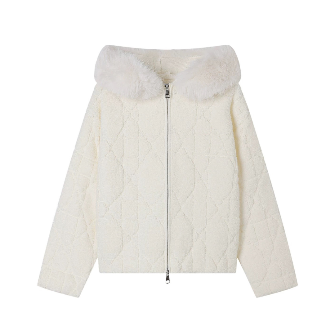 ファーフーディアリスボアブルゾン