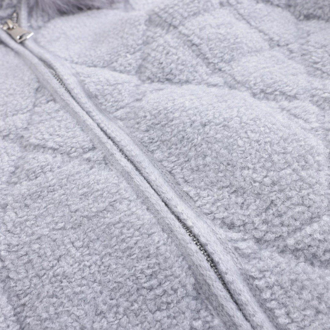 ファーフーディアリスボアブルゾン