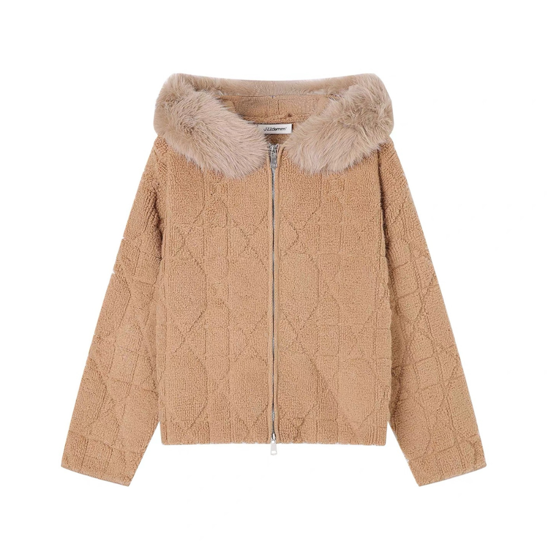 ファーフーディアリスボアブルゾン