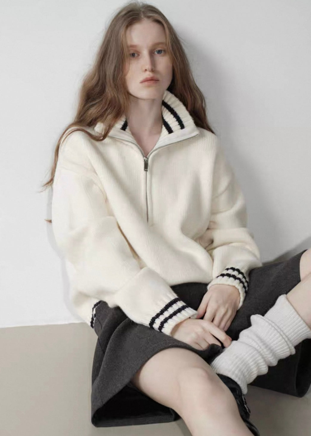 ジョージアボアハーフジップ