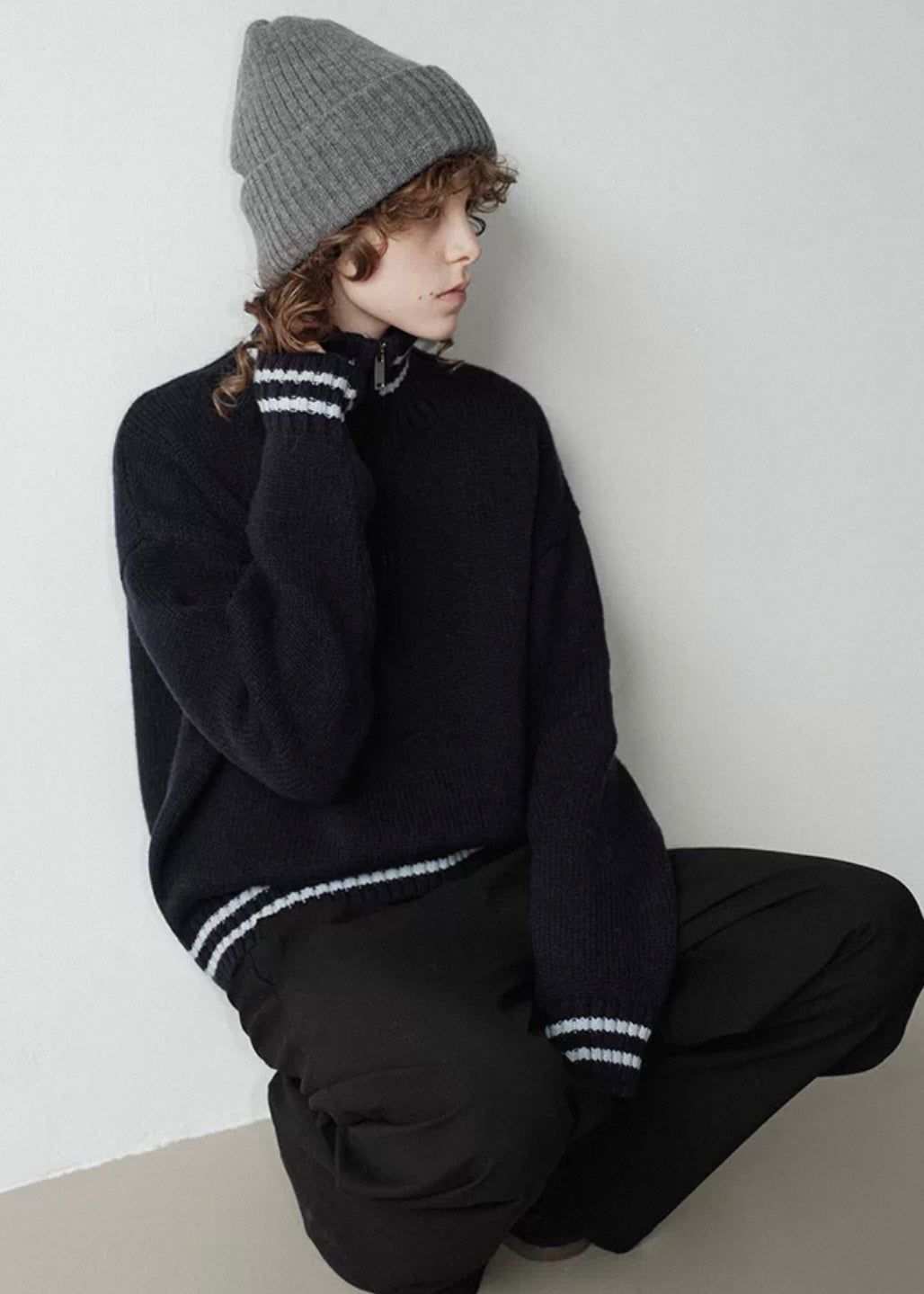 ジョージアボアハーフジップ