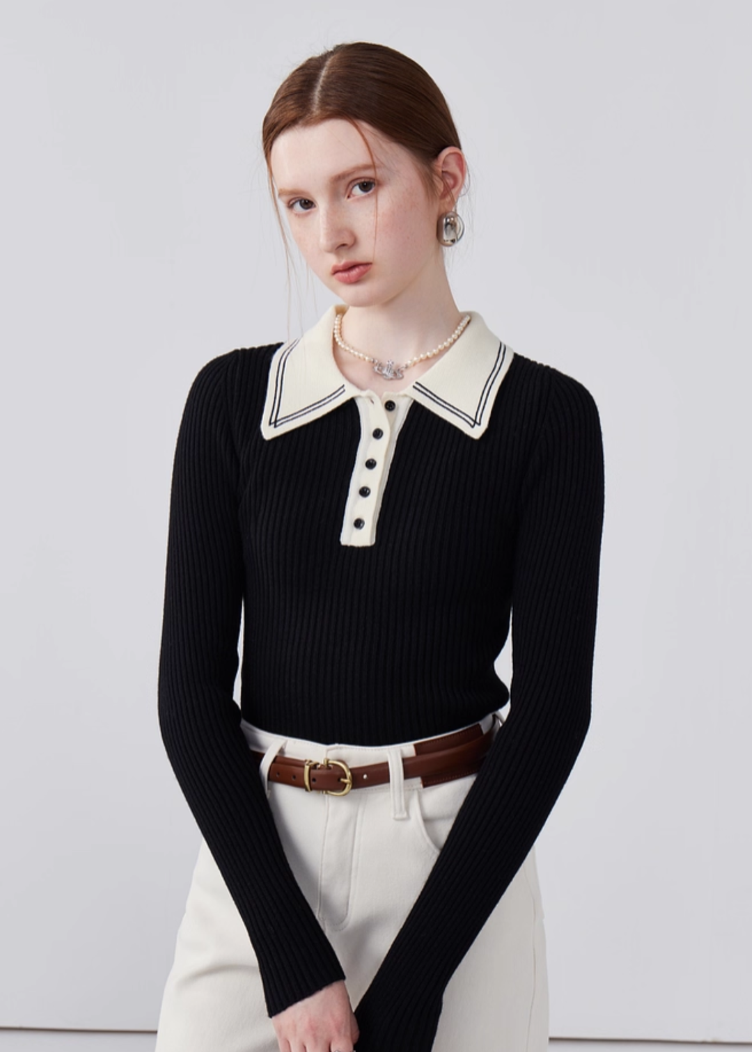 秋冬 ivy golf アイビーゴルフ ポログレースソフトニット　襟あり ivy golf アイビーゴルフ ポログレースソフトニット 襟あり