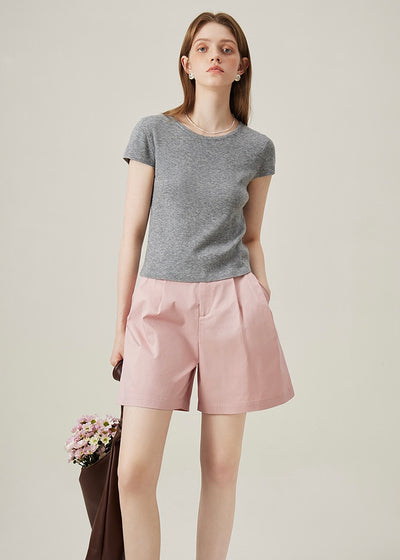 Two -pattern mauve pants