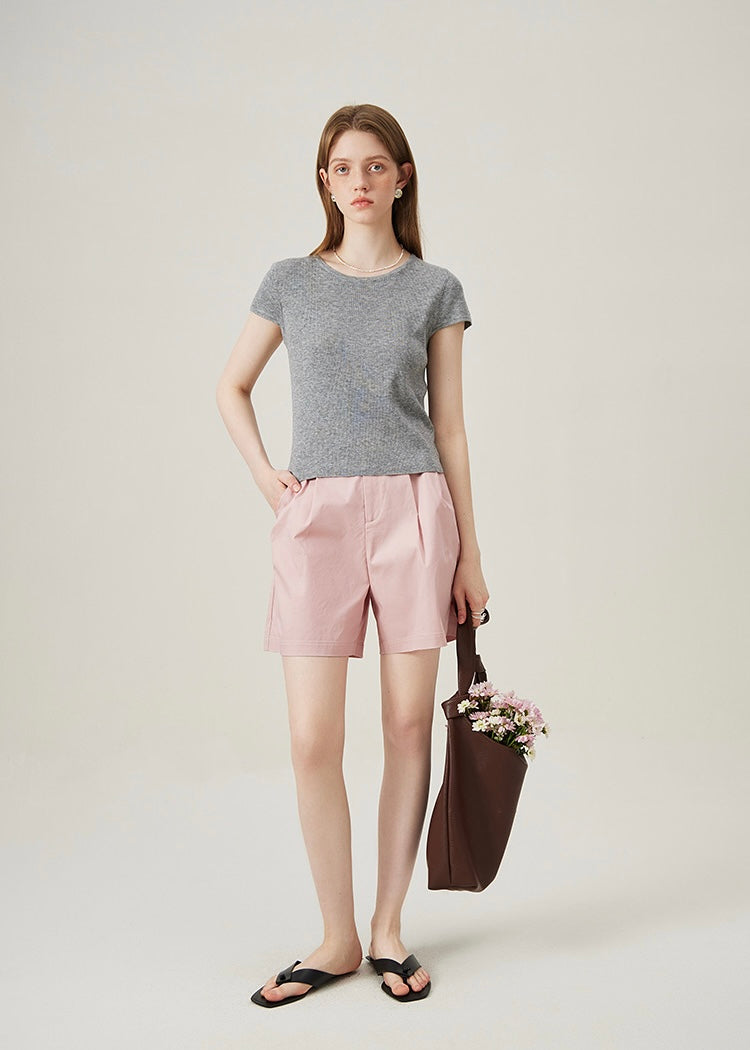 Two -pattern mauve pants