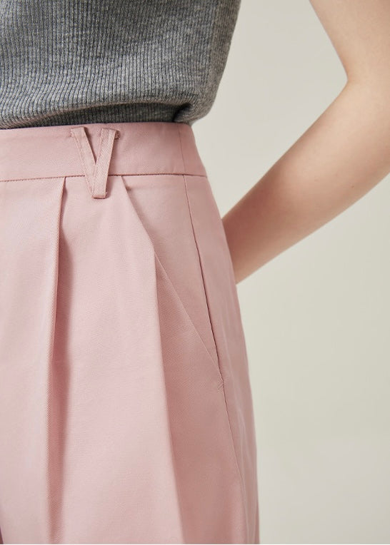 Two -pattern mauve pants