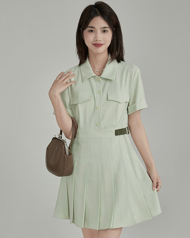 Docking shirt pleatsdress