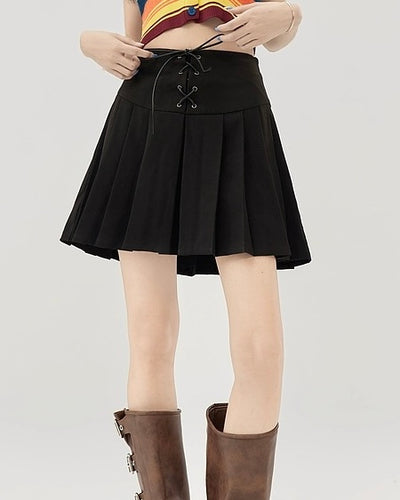 Strap Officer Reli -Plit Skirt