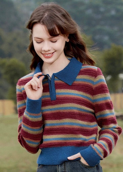 Colorful border Elizabeth Sweater