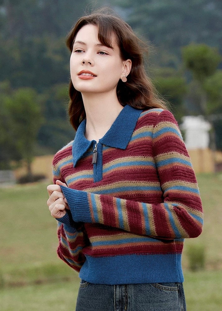 Colorful border Elizabeth Sweater