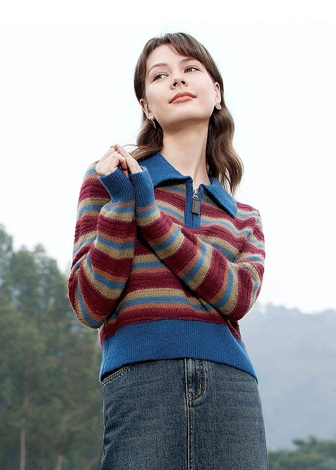 カラフルボーダーエリザベスセーター – IVY golf