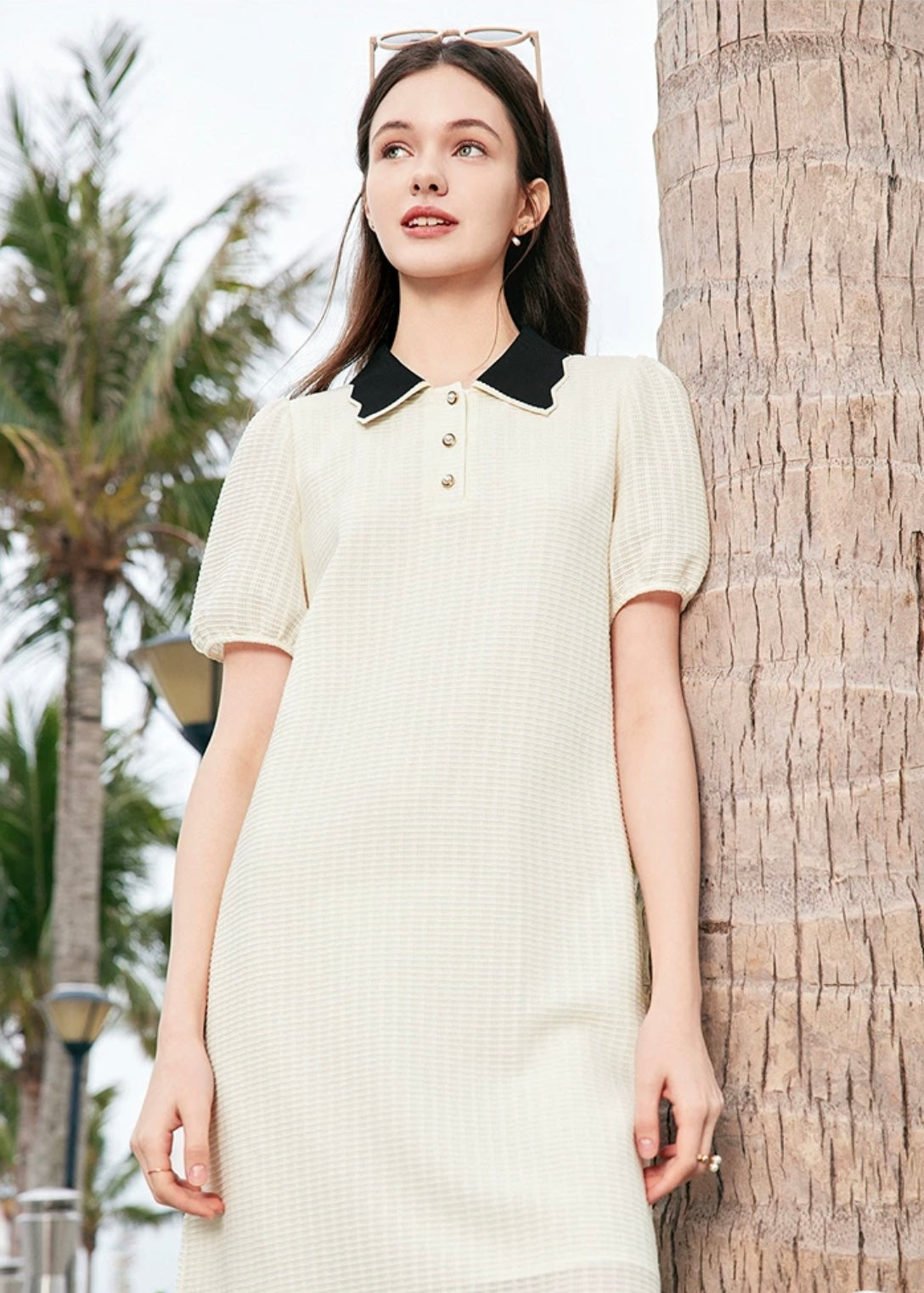 Puff sleeves classic Emmadress