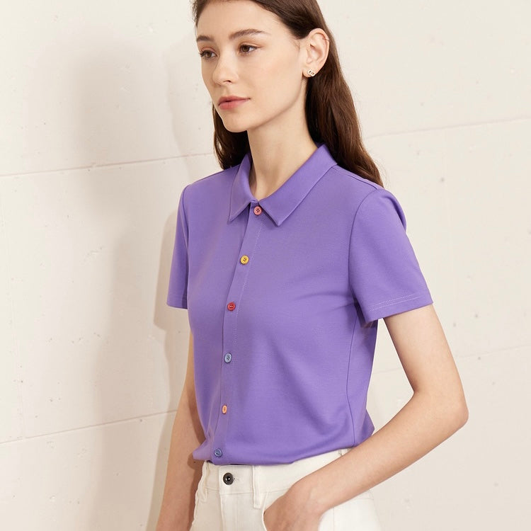 Colorful button Myro -polo shirt