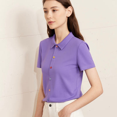 Colorful button Myro -polo shirt