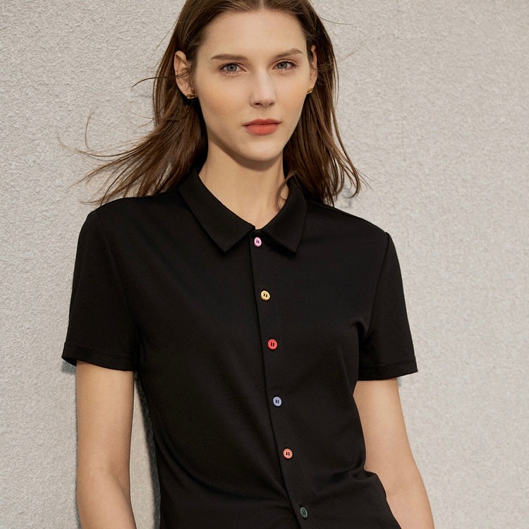 Colorful button Myro -polo shirt