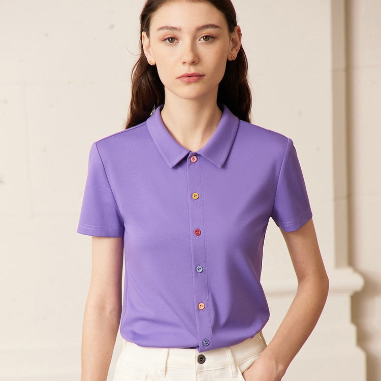 Colorful button Myro -polo shirt