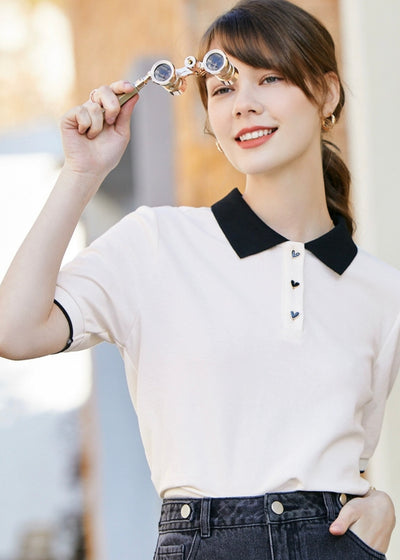 Heart button Catherine polo shirt