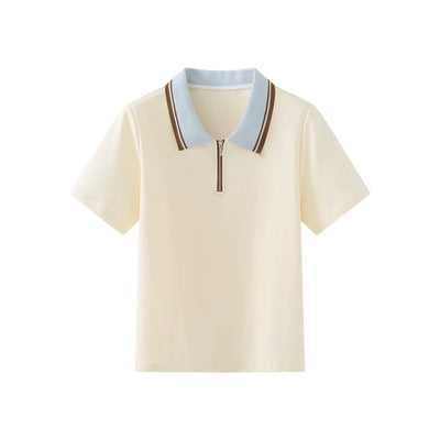 Bicolor Fastener Golf Polo