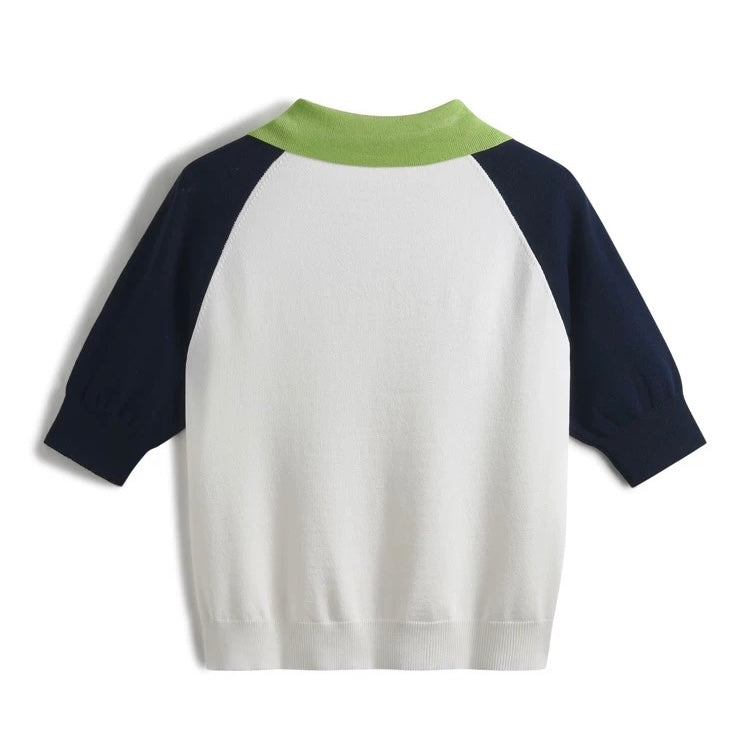 Modern raglan sleeve golf polo