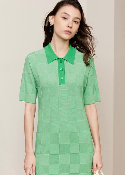 Square block checkdress