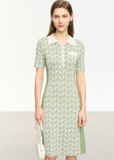 Rabbit pattern summer knitdress