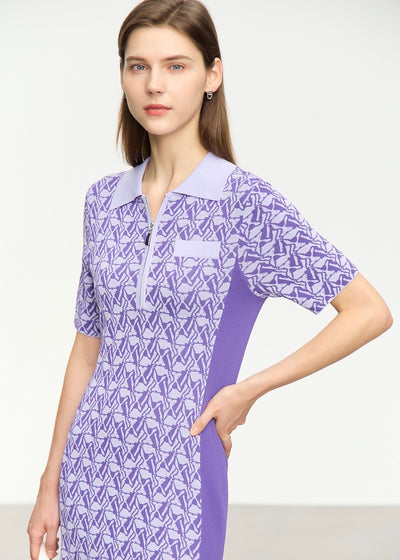 Rabbit pattern summer knitdress