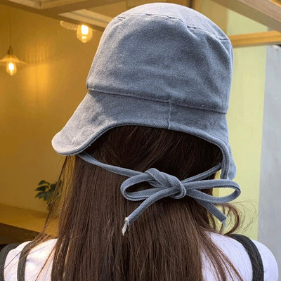 [UPF+50] Back window hat with neck strap