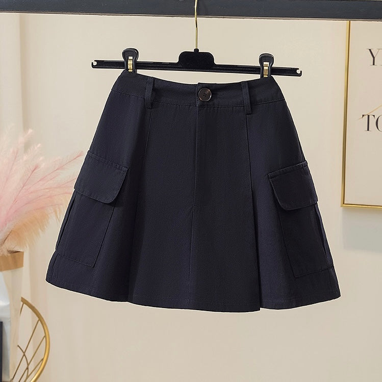 Big side pocket culottes skirt