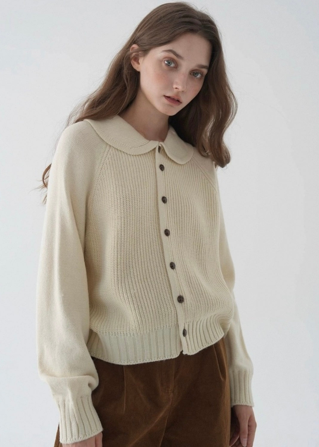 メイベルラウンドカラーカーディガン