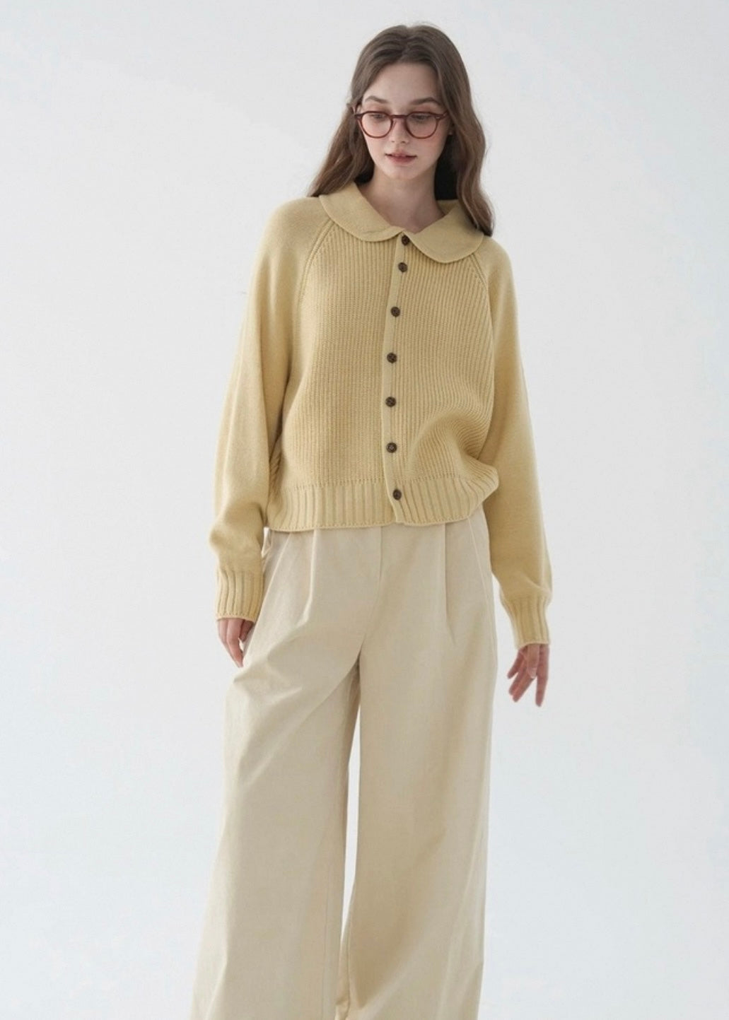 メイベルラウンドカラーカーディガン