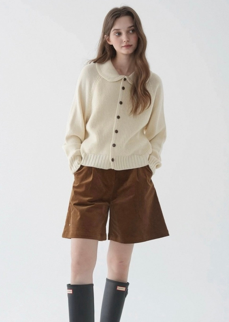 メイベルラウンドカラーカーディガン