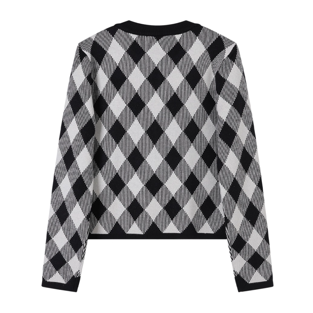モノトーンアーガイルニットセットアップ – IVY golf