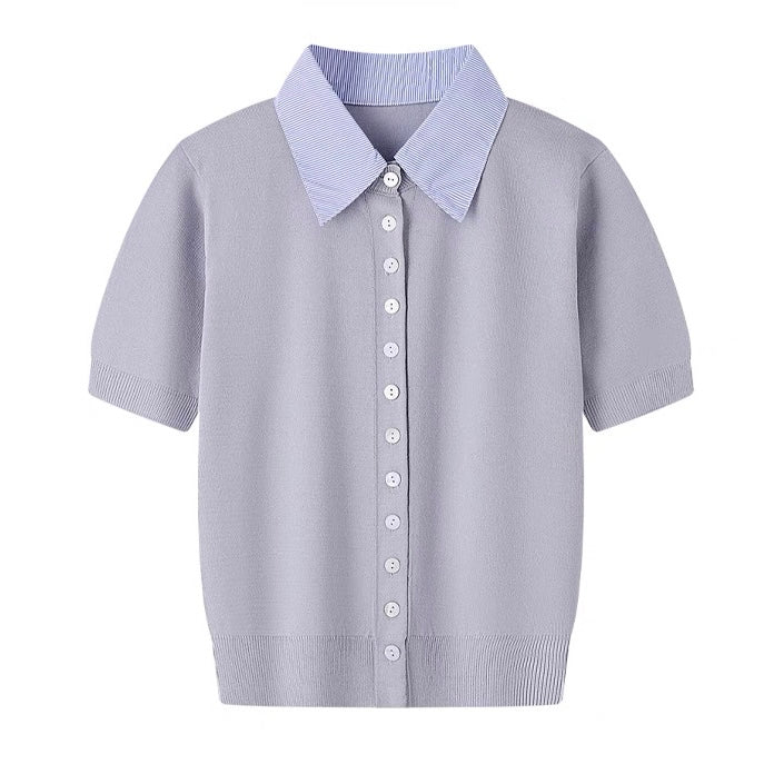IVY golf アイビーゴルフ ダブルラインカラーリブニット