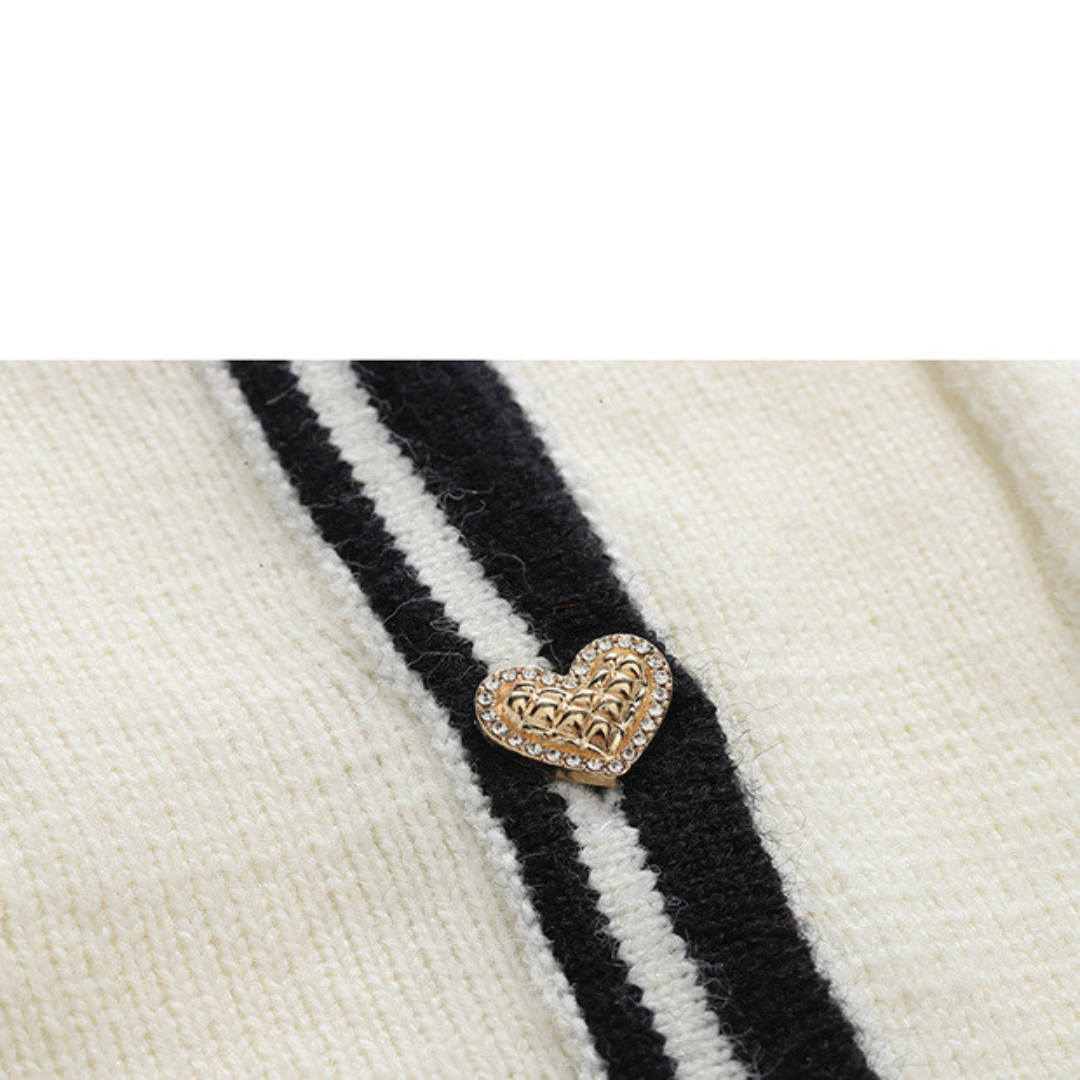 Heart button Classical Knit Cardigan