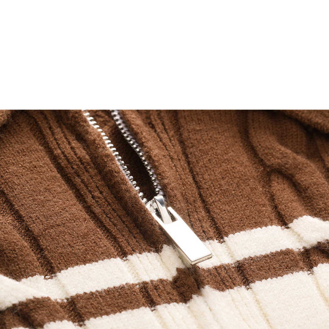 Bicolor cable knit jumper