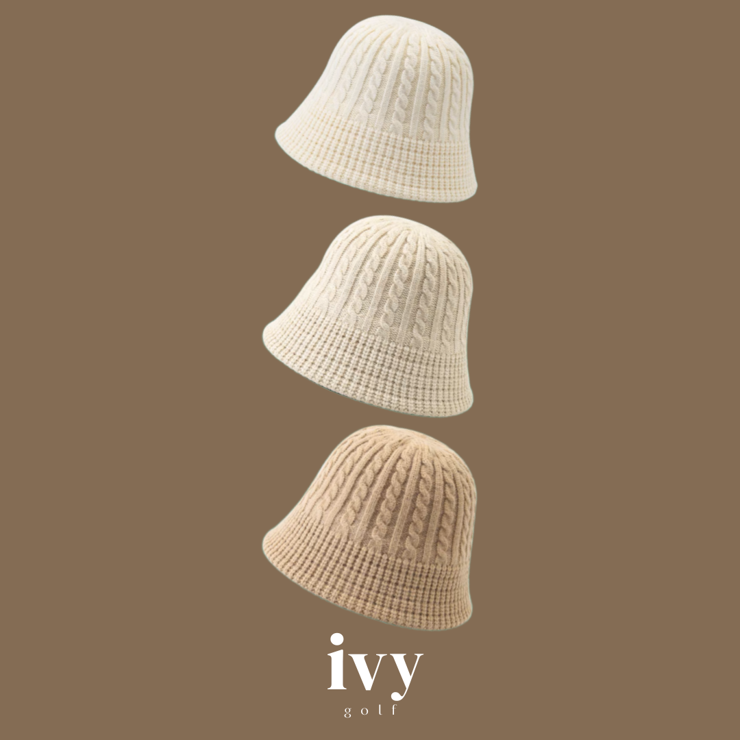 Cable knit bucket hat