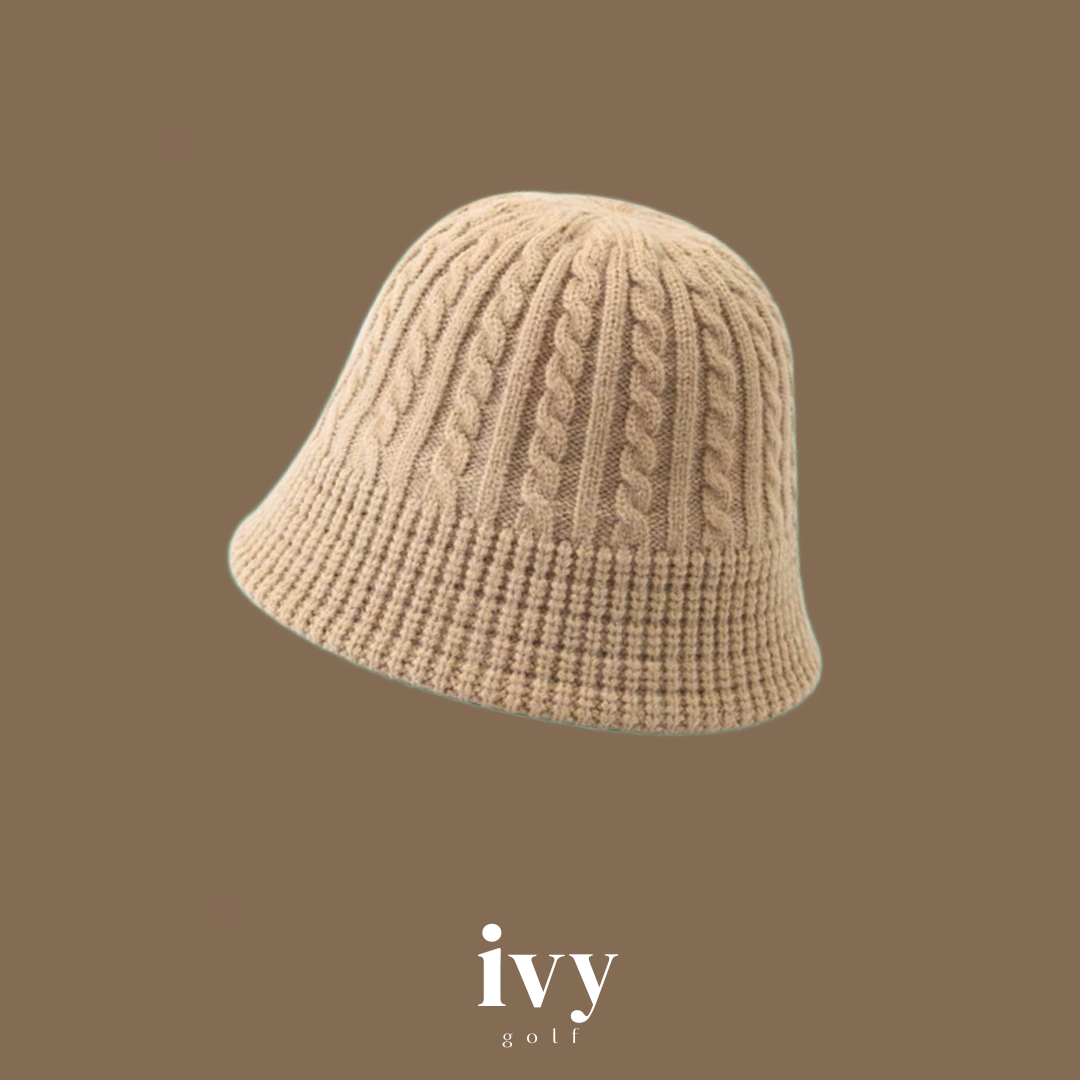 Cable knit bucket hat