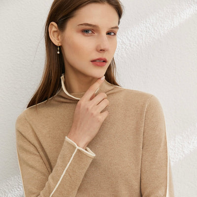 Arm Line Slim High Neck Knit