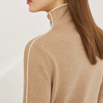 Arm Line Slim High Neck Knit