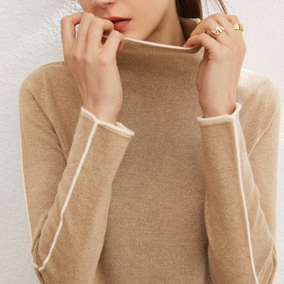 Arm Line Slim High Neck Knit