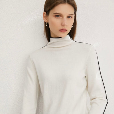 Arm Line Slim High Neck Knit