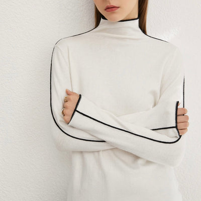 Arm Line Slim High Neck Knit