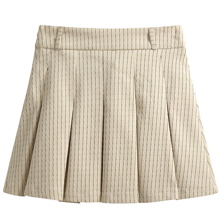 Rok lipit jahitan stripe