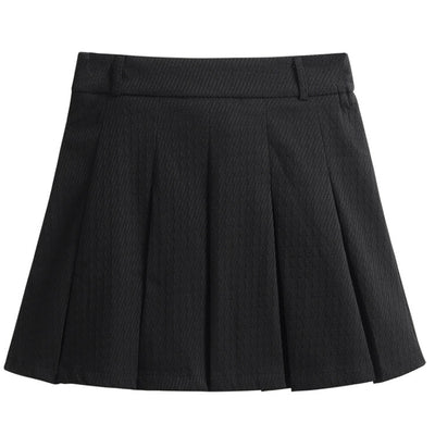 Stripe Stitch Pleated Skirt