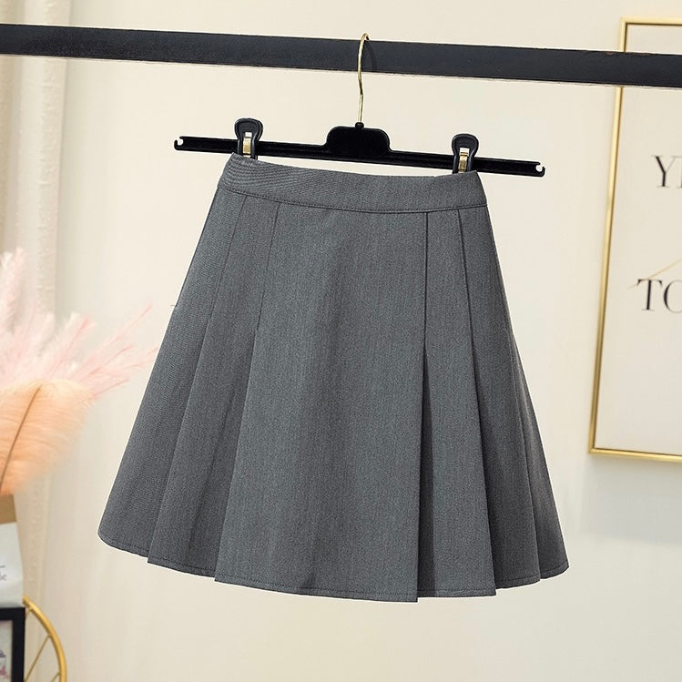 Grey pleated hotsell skirt in store